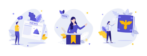 Fototapeta premium Set Of Business Characters Concepts