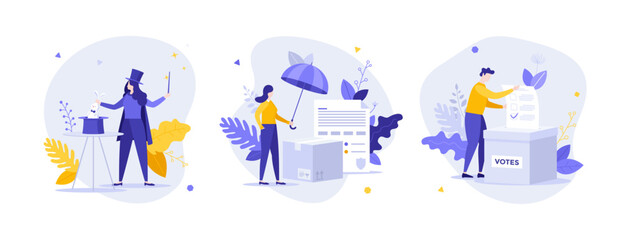 Set Of Business Characters Concepts