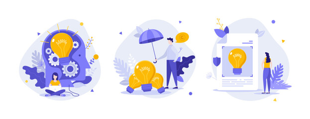 Naklejka premium Set Of Business Characters Concepts