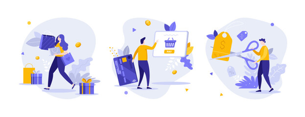 Fototapeta premium Set Of Business Characters Concepts