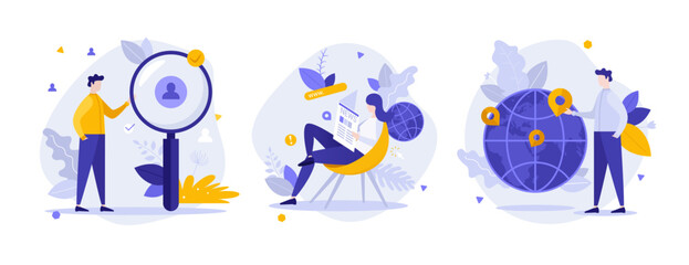 Fototapeta premium Set Of Business Characters Concepts