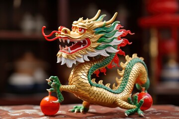 Fototapeta premium Chinese dynamic illustration background