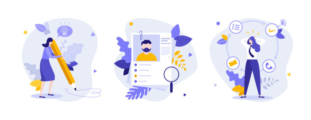 Fototapeta premium Set Of Business Characters Concepts