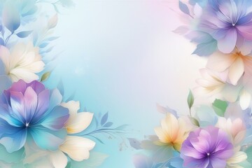 Obraz premium floral background, watercolor, pastel color, gerado com ia
