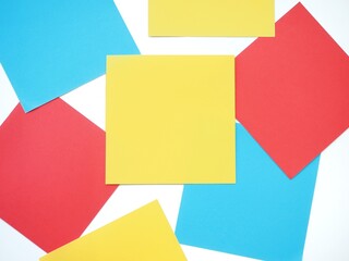 Multi colored memo paper notes with copy space to add text 