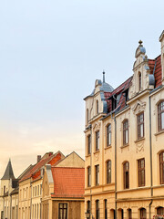 Fototapeta na wymiar Historical houses in old town Wismar, Germany