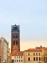 Panoramic view of Wismar, Germany