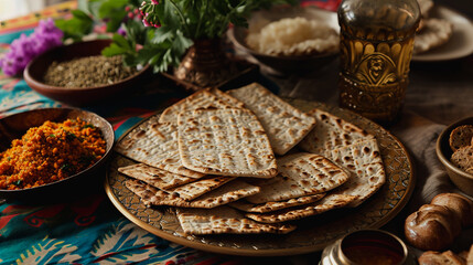 Elegantly Served Matzah: A Stylish Presentation of Passover Tradition