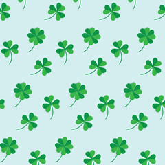 Cute lucky simple elegant Saint St Patrick day seamless pattern vector Illustration