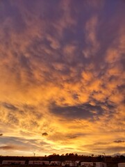 Obraz premium sunset in the city