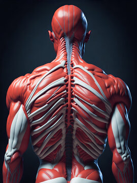 Anatomy Unveiled: Human Back Musculature in Detail AI generated