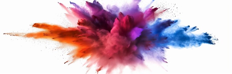 colorful explosion of powder 