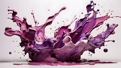 A chaotic burst of vibrant purple splashes, an abstract explosion of creativity that paints the canvas with the unrestrained energy of artistic expression.