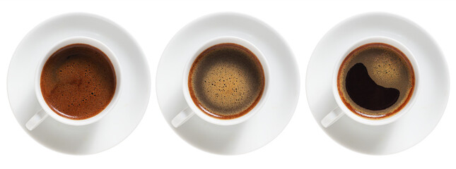 Obraz na płótnie Canvas Coffee with different foam