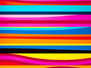 Multicolor horizontal wavy stripe pattern seamless wallpaper endless decorative texture. rainbow colored decorative element. 