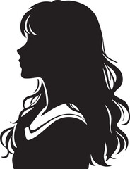 silhouette of a  girl 