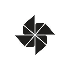 Paper Windmill Pinwheel icon, isolated on white background. vector illustration