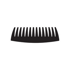 Fototapeta premium Comb Icon, Barber Symbol, Haircut Logo Silhouette, Hairbrush Sign, Grooming Service Shape