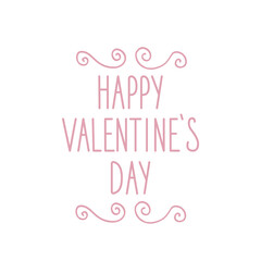 Happy Valentines Day text isolated on white background. Vector Illustration - Vector. - 724203671