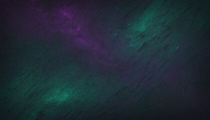 dark black green purple , empty space grainy noise grungy texture color gradient rough abstract background , shine bright light and glow template 