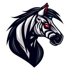 Esport vector logo zebra, icon, sticker, head, symbol