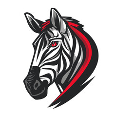 Esport vector logo zebra, icon, sticker, head, symbol