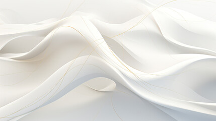 Obraz premium Abstract White Geometric Shapes in 3D Perspective created with Generative AI technology