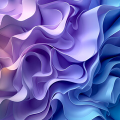 Obraz premium Abstract Fluid Shapes in Cool Tones created with Generative AI technology