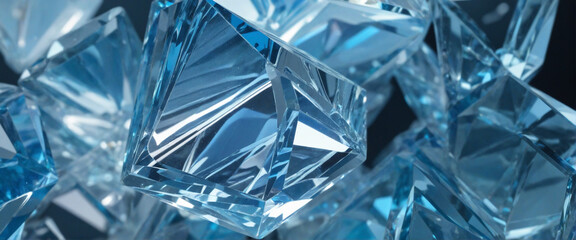 abstract blue blurred crystal background