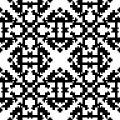 Seamless pattern. Tribal wallpaper. Ancient backdrop. Figures, squares, polygons. Simple shapes ornament. Tribe motif. Ethnic background. Digital paper, web design, textile print, abstract. Vector