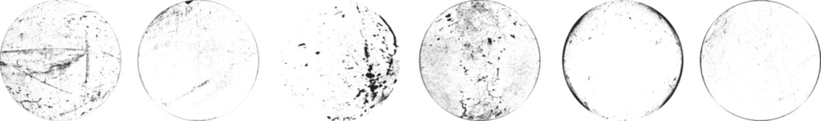 Sprayed black circle set.Graffiti art design . Noise dispersion circle . Spray effect .Grunge texture . Distressed element .vector
