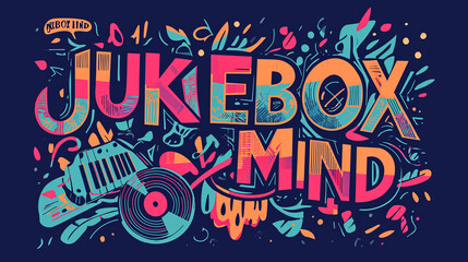 art explosion background, Colorful Frontal Display 'JukeBox Mind'