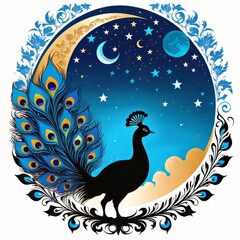 Fototapeta premium peacock at night