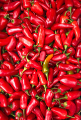 Bright red Jalapeño peppers