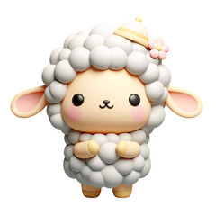 Happy Easter Sheep Png Clipart Design, kids easter printable farm animals png