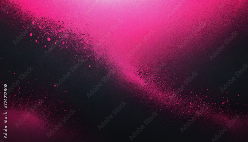 Poster pink with black , color gradient rough abstract background shine bright light and glow template empt
