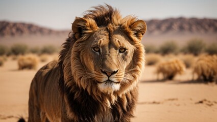 African lion in the wild