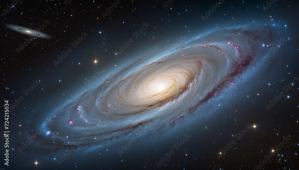 Poster galaxies and star constellations in deep space and cosmos, part of the universe on high definition a