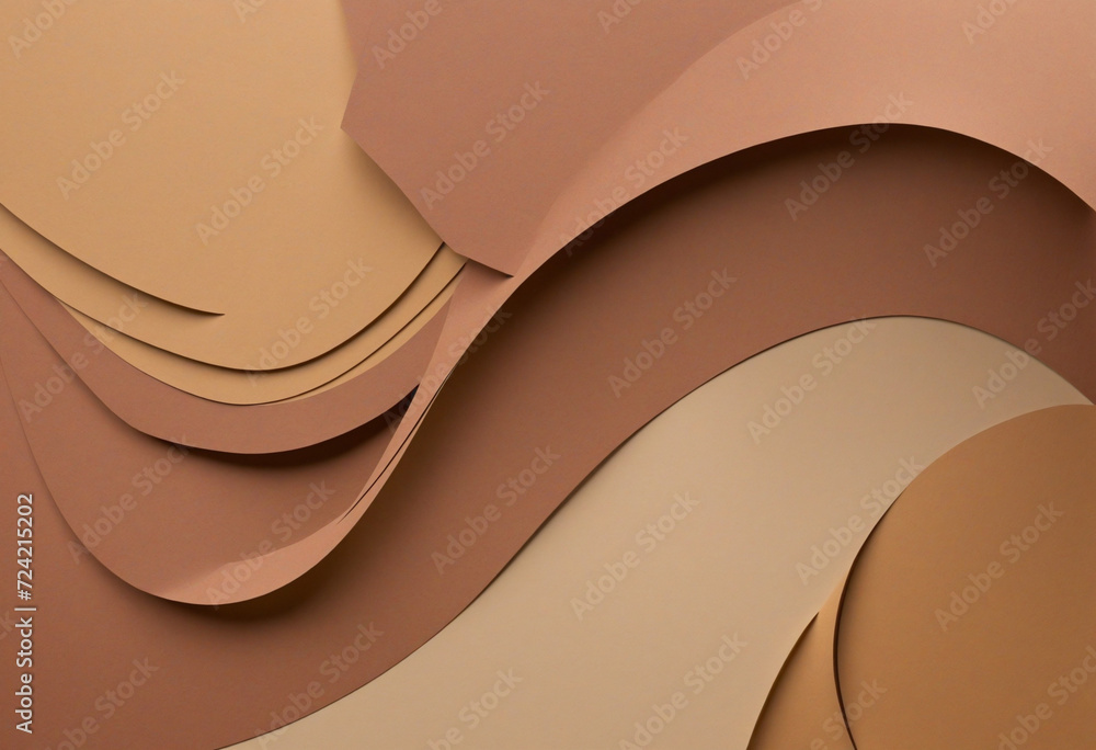 Poster abstract colored paper texture background. minimal paper cut style composition with layers of geomet