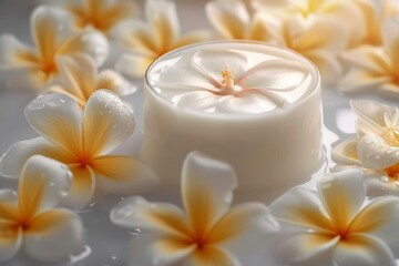 A delicate white candle, adorned with a single flower, nestled among a sea of colorful blooms, bringing sweetness and joy to any occasion, whether it be a birthday celebration or a decadent wedding c