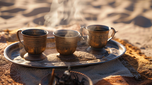 3 tea cups in the desert 