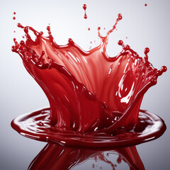 Splash of red paint 
