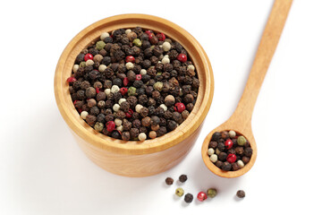 Various peppercorns seeds