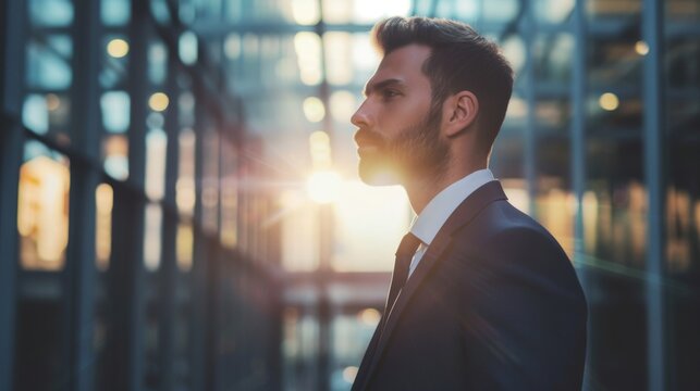 Businessman closeup, business concept