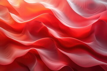 Red Wave Energy: Abstract Background with Dynamic Curves