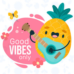 GOOD VIBES ONLY SUMMER ILLUSTRATION