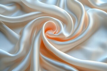 Obraz premium Delicate spirals of delicate satin create a harmonious and sophisticated background.
