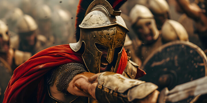 Spartans in battle
