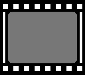 Grunge film strips collection. Old retro cinema movie strip video recording. Vector .