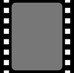 Grunge film strips collection. Old retro cinema movie strip video recording. Vector .